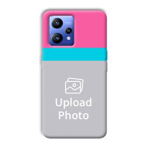 Pink & Sky Blue Customized Printed Back Cover for Realme Narzo 50 Pro
