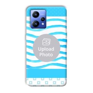 Blue Wavy Design Customized Printed Back Cover for Realme Narzo 50 Pro