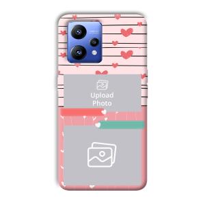 Pink Hearts Customized Printed Back Cover for Realme Narzo 50 Pro