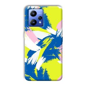 Blue White Pattern Phone Customized Printed Back Cover for Realme Narzo 50 Pro