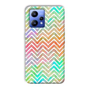 White Zig Zag Pattern Phone Customized Printed Back Cover for Realme Narzo 50 Pro
