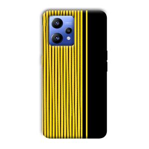 Yellow Black Design Phone Customized Printed Back Cover for Realme Narzo 50 Pro