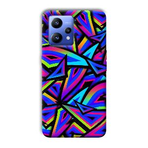 Blue Triangles Phone Customized Printed Back Cover for Realme Narzo 50 Pro