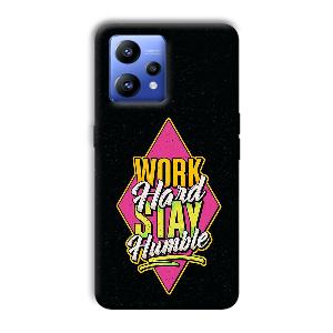 Work Hard Quote Phone Customized Printed Back Cover for Realme Narzo 50 Pro