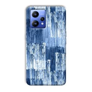 Blue White Lines Phone Customized Printed Back Cover for Realme Narzo 50 Pro