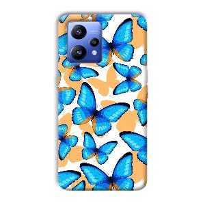 Blue Butterflies Phone Customized Printed Back Cover for Realme Narzo 50 Pro