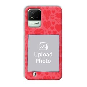 Red Hearts Customized Printed Back Cover for Realme Narzo 50i