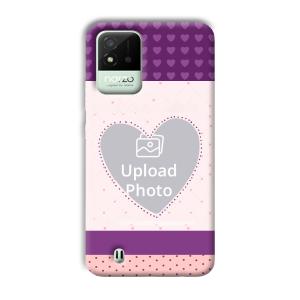 Purple Hearts Customized Printed Back Cover for Realme Narzo 50i