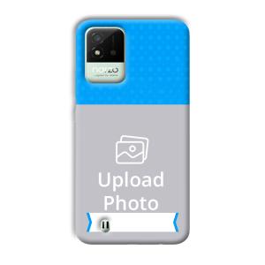 Sky Blue & White Customized Printed Back Cover for Realme Narzo 50i