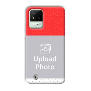 Red White Customized Printed Back Cover for Realme Narzo 50i