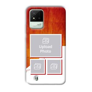 Red White Background Customized Printed Back Cover for Realme Narzo 50i
