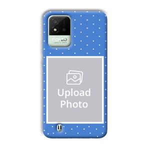 Sky Blue White Customized Printed Back Cover for Realme Narzo 50i