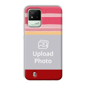 Red Pink Design Customized Printed Back Cover for Realme Narzo 50i