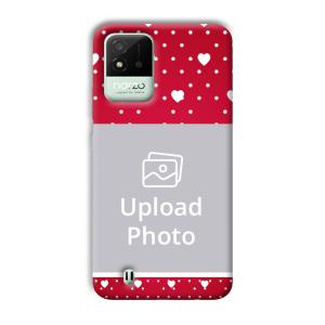 White Hearts Customized Printed Back Cover for Realme Narzo 50i