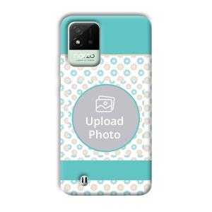 Blue Flowers Customized Printed Back Cover for Realme Narzo 50i