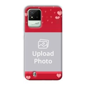 Red Pink  Customized Printed Back Cover for Realme Narzo 50i