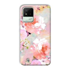 Floral Canvas Phone Customized Printed Back Cover for Realme Narzo 50i