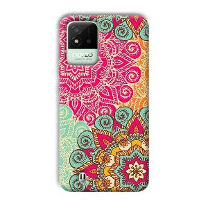 Floral Design Phone Customized Printed Back Cover for Realme Narzo 50i