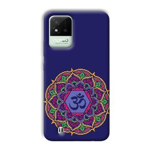 Blue Om Design Phone Customized Printed Back Cover for Realme Narzo 50i