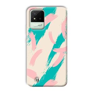 Pinkish Blue Phone Customized Printed Back Cover for Realme Narzo 50i