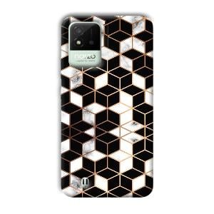 Black Cubes Phone Customized Printed Back Cover for Realme Narzo 50i
