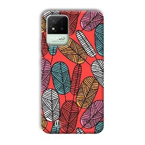Lines and Leaves Phone Customized Printed Back Cover for Realme Narzo 50i