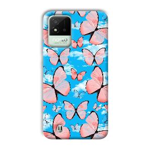 Pink Butterflies Phone Customized Printed Back Cover for Realme Narzo 50i