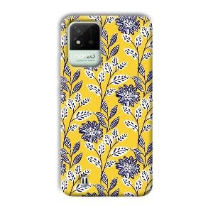 Yellow Fabric Design Phone Customized Printed Back Cover for Realme Narzo 50i