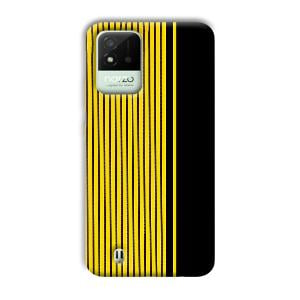 Yellow Black Design Phone Customized Printed Back Cover for Realme Narzo 50i
