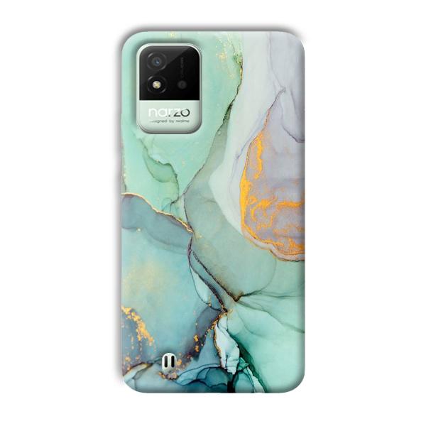 Green Marble Phone Customized Printed Back Cover for Realme Narzo 50i
