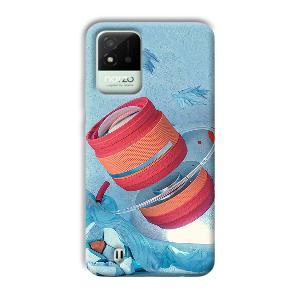Blue Design Phone Customized Printed Back Cover for Realme Narzo 50i