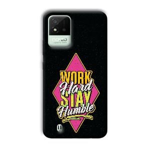 Work Hard Quote Phone Customized Printed Back Cover for Realme Narzo 50i