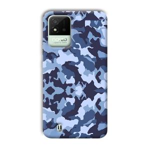 Blue Patterns Phone Customized Printed Back Cover for Realme Narzo 50i