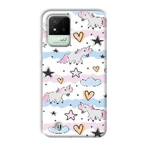 Unicorn Pattern Phone Customized Printed Back Cover for Realme Narzo 50i