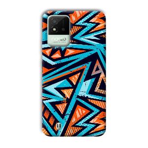 Zig Zag Pattern Phone Customized Printed Back Cover for Realme Narzo 50i