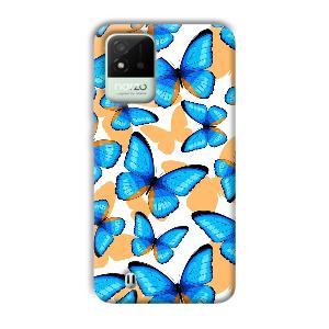 Blue Butterflies Phone Customized Printed Back Cover for Realme Narzo 50i