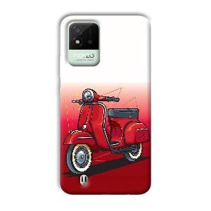 Red Scooter Phone Customized Printed Back Cover for Realme Narzo 50i