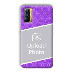 Purple Design Customized Printed Back Cover for Realme X7