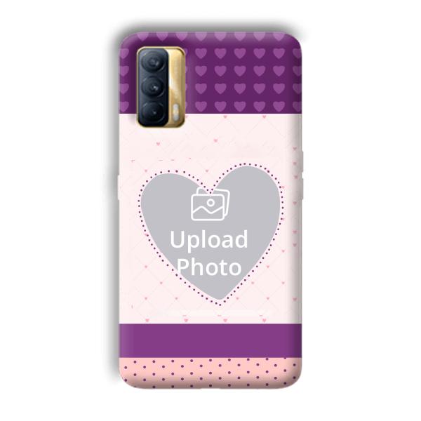 Purple Hearts Customized Printed Back Cover for Realme X7