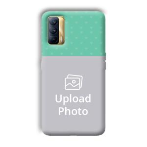 Green Hearts Customized Printed Back Cover for Realme X7