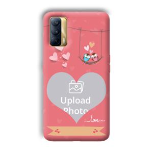 Love Birds Design Customized Printed Back Cover for Realme X7