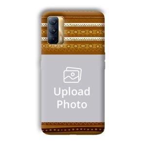 Brown Lines Customized Printed Back Cover for Realme X7