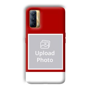 Red & White Customized Printed Back Cover for Realme X7