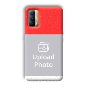 Red White Customized Printed Back Cover for Realme X7