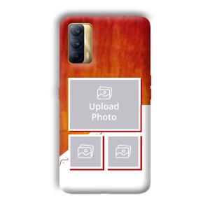 Red White Background Customized Printed Back Cover for Realme X7