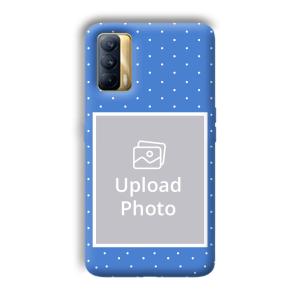 Sky Blue White Customized Printed Back Cover for Realme X7