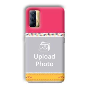 Pink Yellow Customized Printed Back Cover for Realme X7