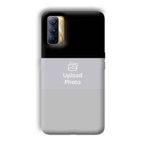 Black & Grey Customized Printed Back Cover for Realme X7