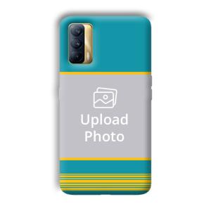 Yellow Blue Design Customized Printed Back Cover for Realme X7