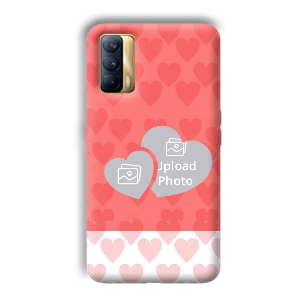 2 Hearts Customized Printed Back Cover for Realme X7